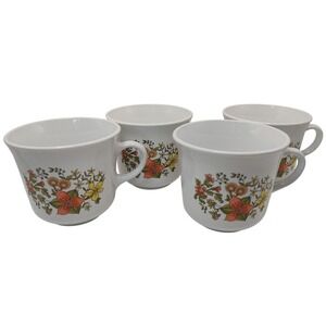 Vintage Corelle Indian Summer Coffee Mug Corning 1970s Set of Four USA Made‎ SEE